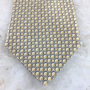 BILL BLASS NEO SILK TIE IN YELLOW AND BLUE